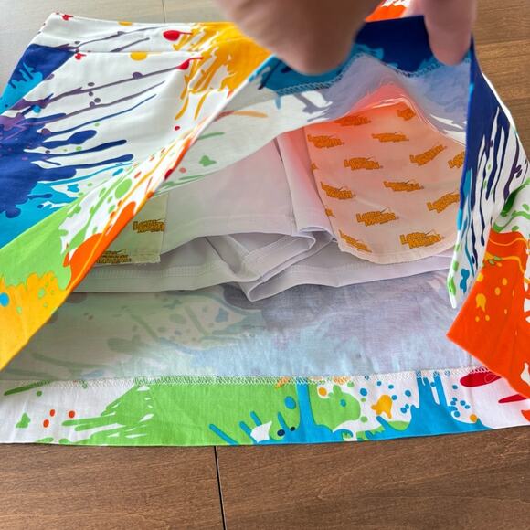 Loudmouth | Women’s Ladies Drop Cloth Paint Splatter Skort Skirt Rainbow Golf 6 - Picture 4 of 9